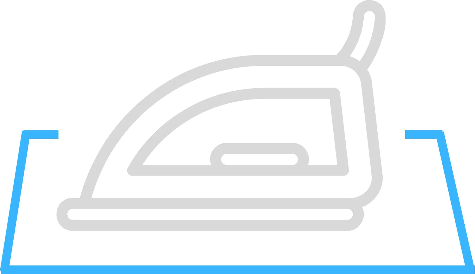 Illustration of an iron pressing a transfer